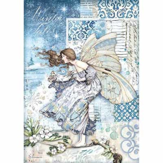 STAMPERIA Rice Paper Fairy in the Wind A4 / Mollies New Zealand