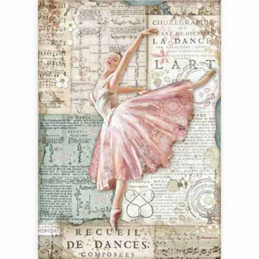 STAMPERIA Rice Paper Passion Dancer A4 | Mollies Make And Create NZ