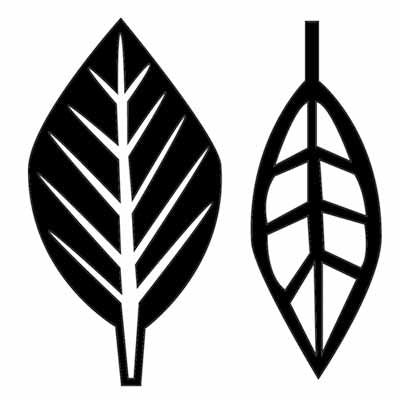 TCW Stencil Two Silhouette Leaves | Mollies Make And Create NZ