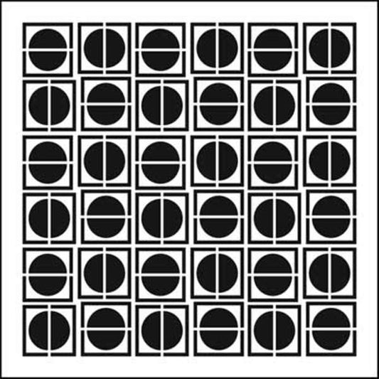 TCW Stencil Circles in Squares / Mollies New Zealand